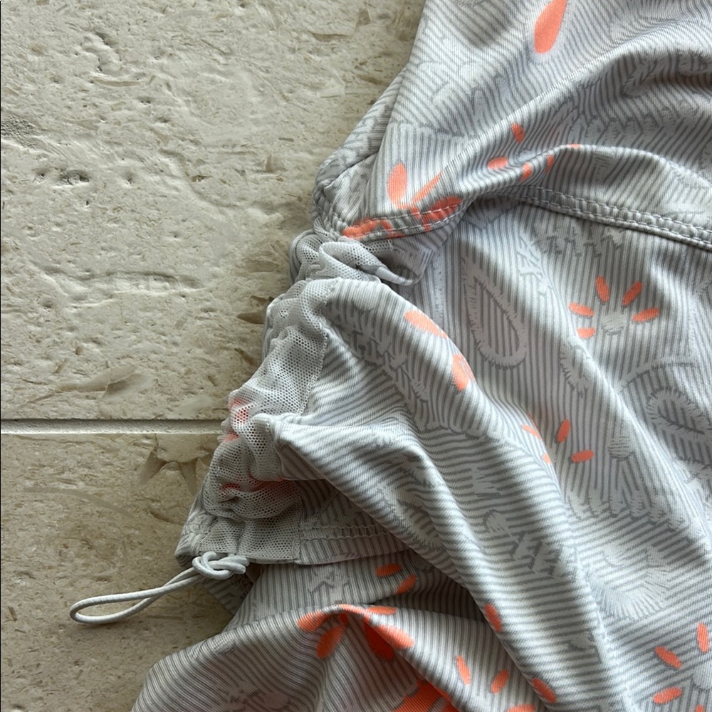 Lucky in Love Gray tennis pickleball Skirt with Ruched Sides - Picture 4 of 9